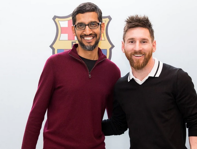 Google CEO Sundar Pichai recently Tweeted about Messi, that Messi has given so much joy over the years