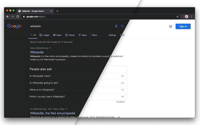 Google just released dark theme option for its users